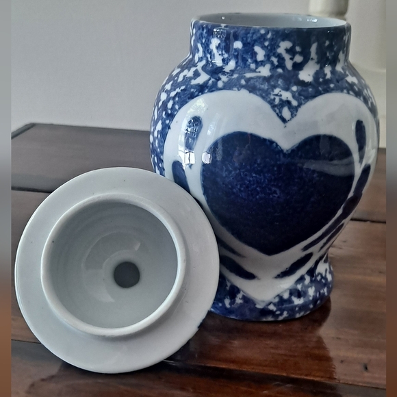 🧿Blue and White Heart Jar🧿 - Picture 8 of 12